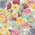 Whimsical Spring Garden pattern flowers
